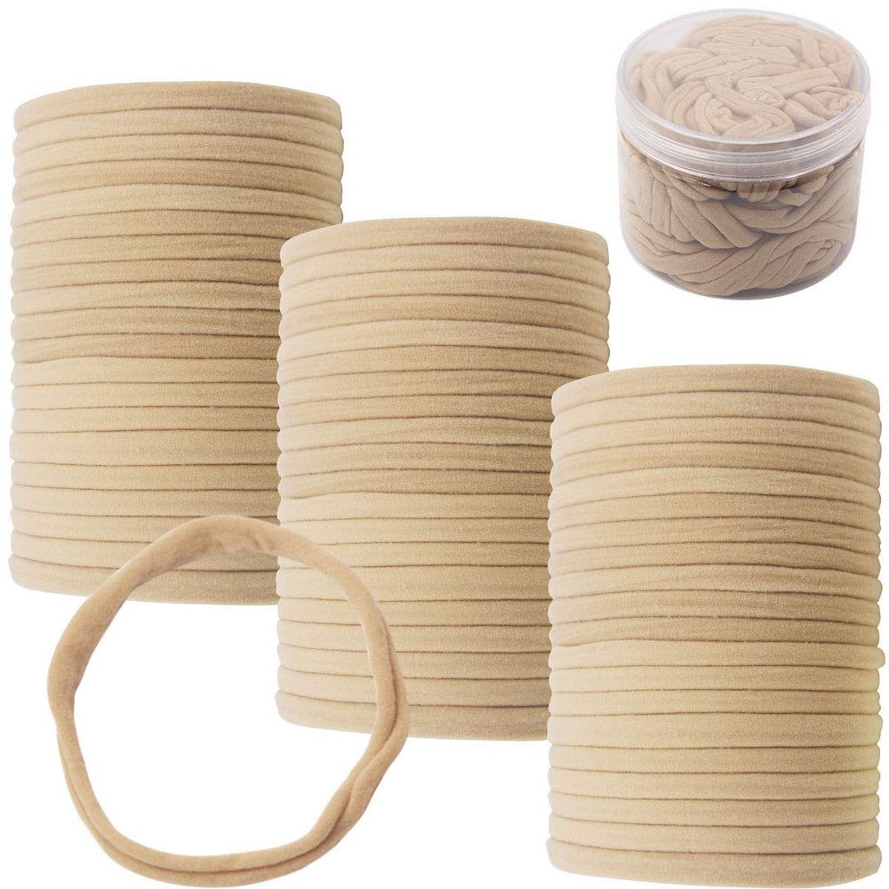 Qearl nylon headbands bulk pack in box for DIY projects and gifts
