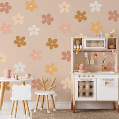 Qeeenar bedroom wall art featuring rustic daisies for cozy spaces.