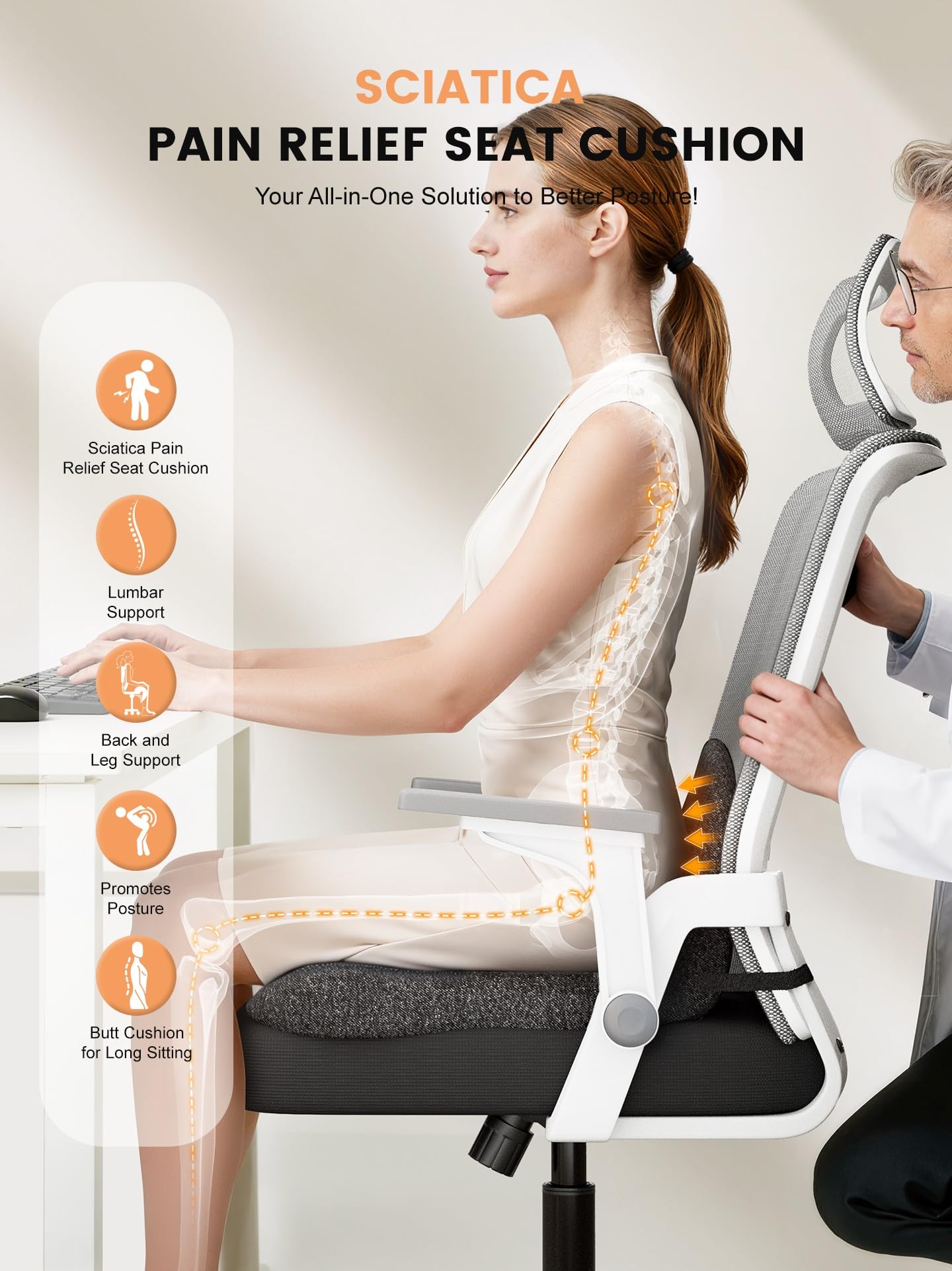 QEGOON breathable memory foam keeps you cool during use