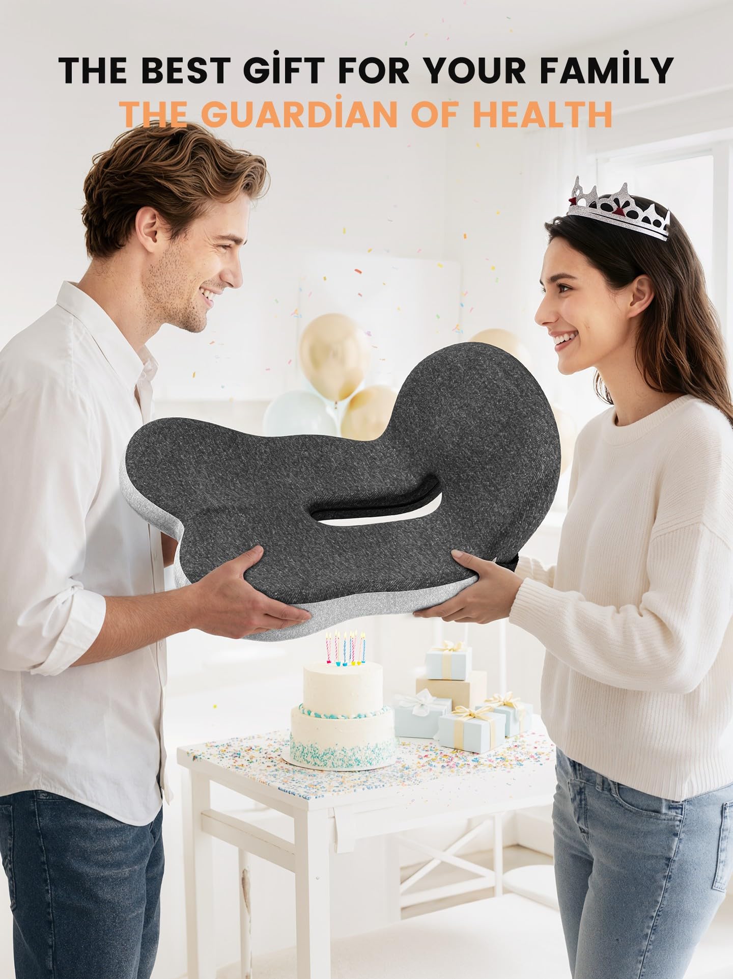 QEGOON non-slip base keeps the cushion secure on any chair