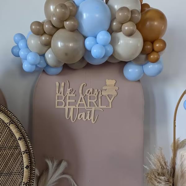 QENWWENG gender reveal wood sign provides sturdy wall decor and keepsake value