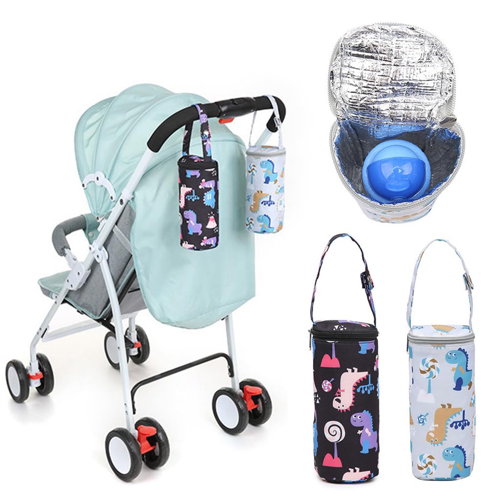 QERPON insulated bag in grey showcases durable fabric and practical design for baby bottles