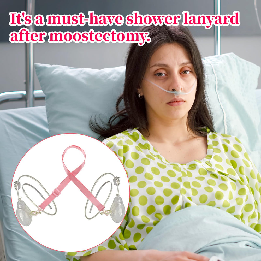 QFGasre shower lanyard enables hands-free rinsing for safer post-surgery routines.
