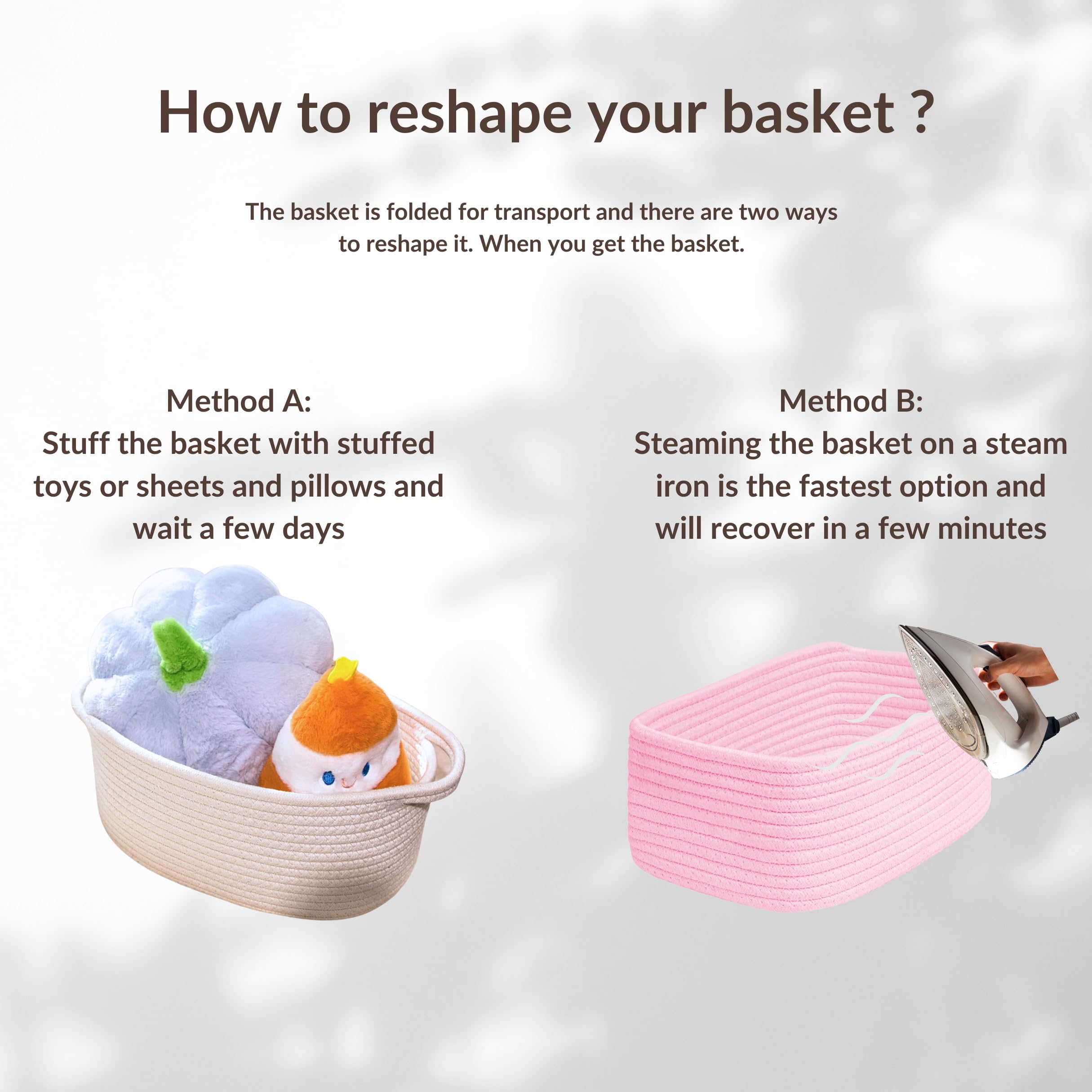 QFLQFL Colorful Storage Basket enhances decor and stores essentials on shelves.
