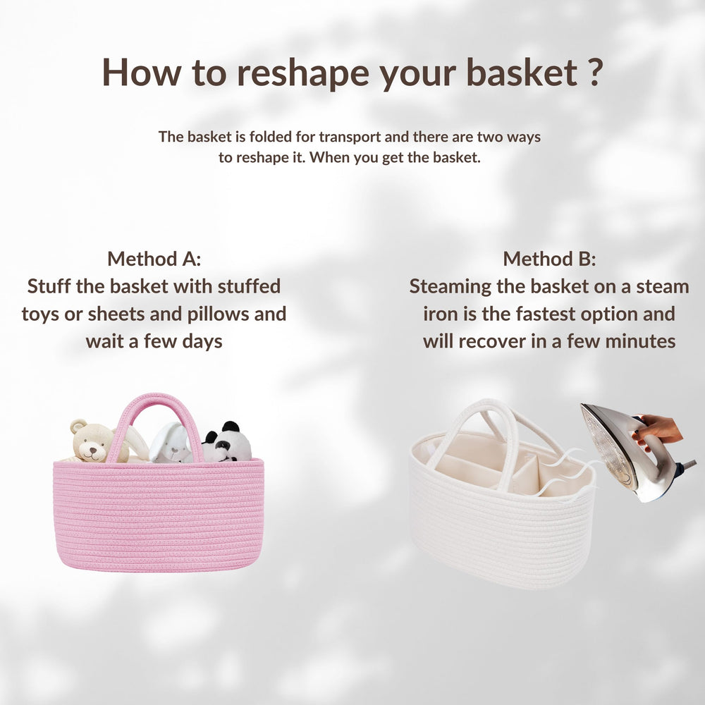 QFLQFL decorative baby basket for shelves boosts room organization.