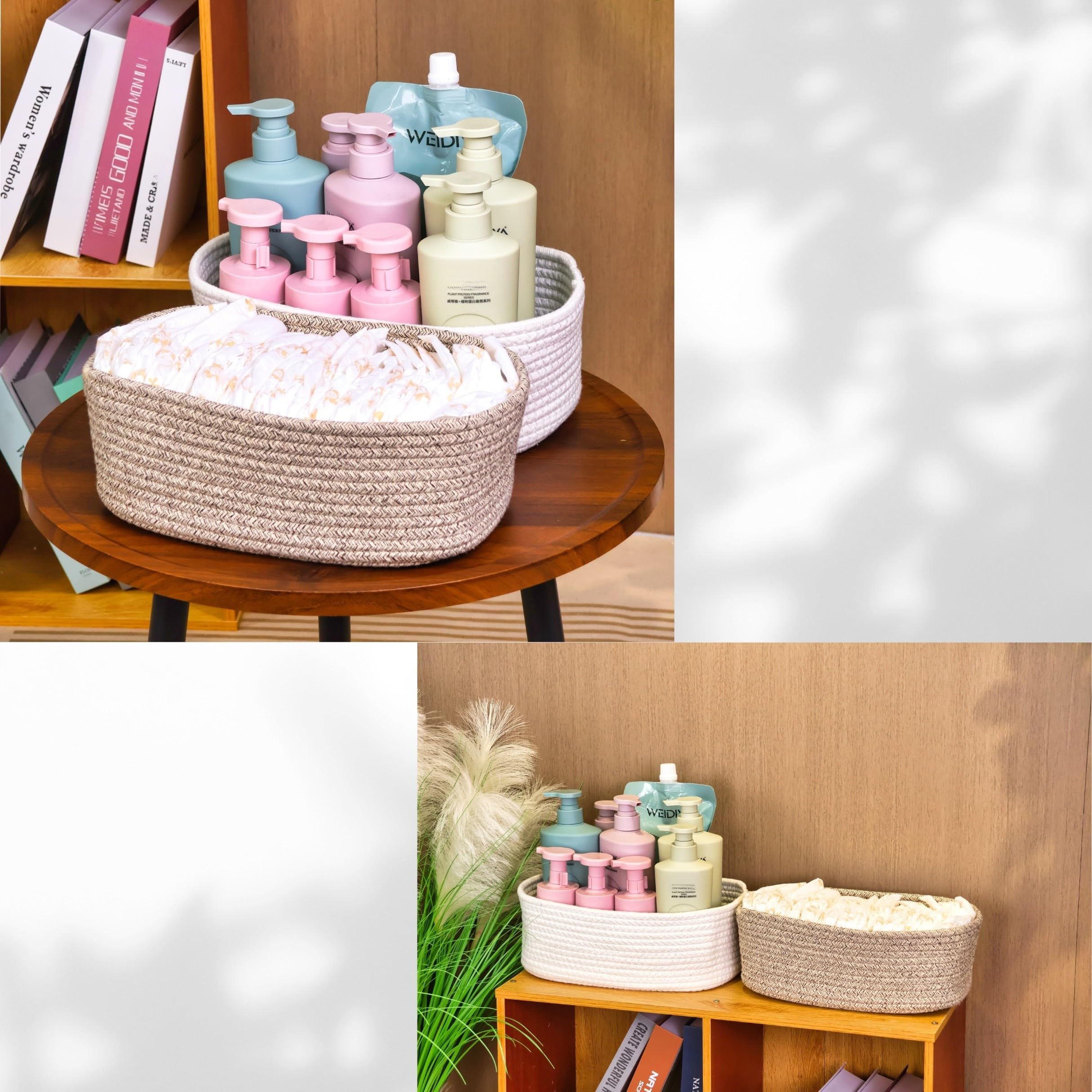 QFLQFL Decorative Storage Bin adds charm while organizing makeup and jewelry.