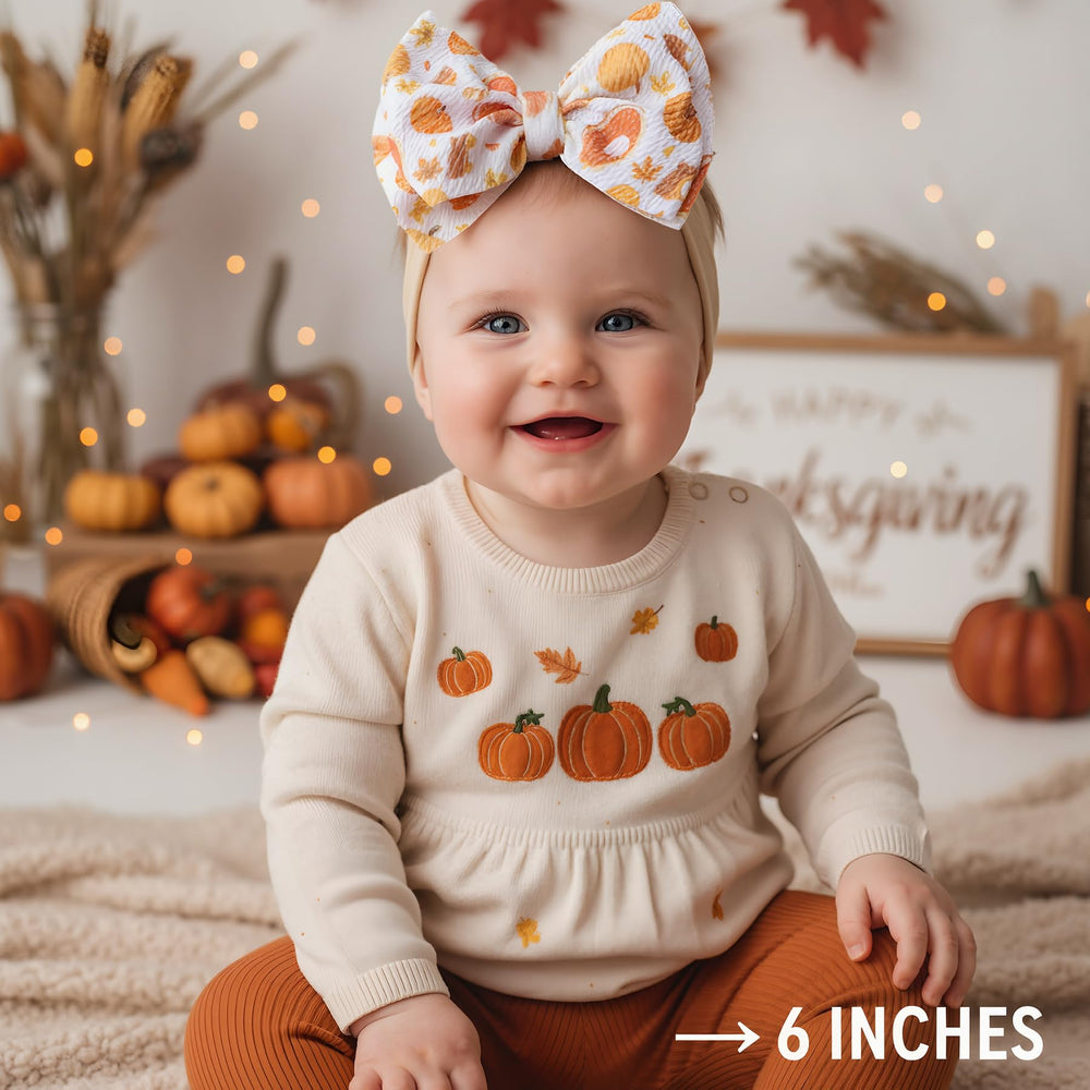 QFV Thansgiving colorful bow headband adds charm while staying comfy.