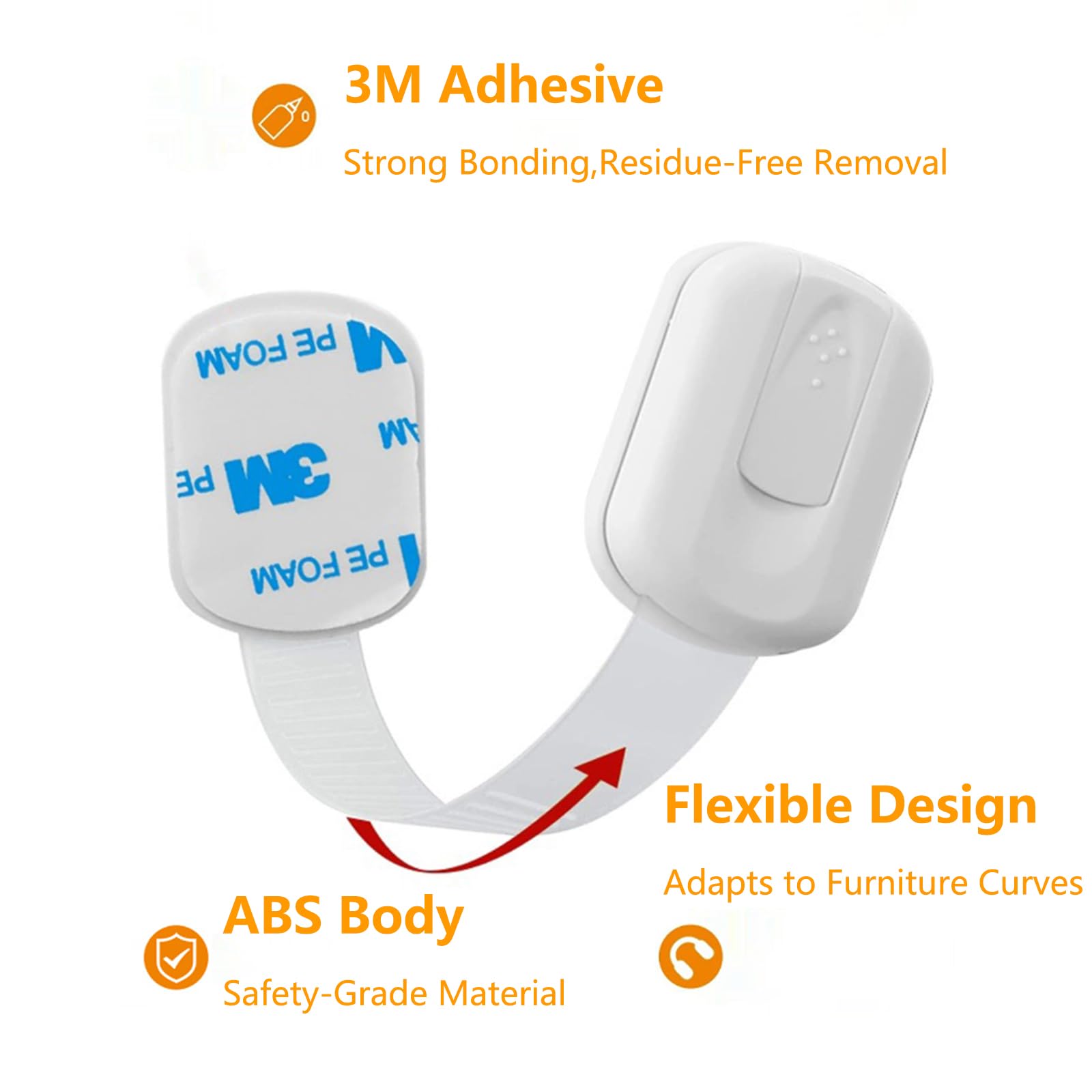 Qgond BPA-free plastic latches highlight safe materials for family use.