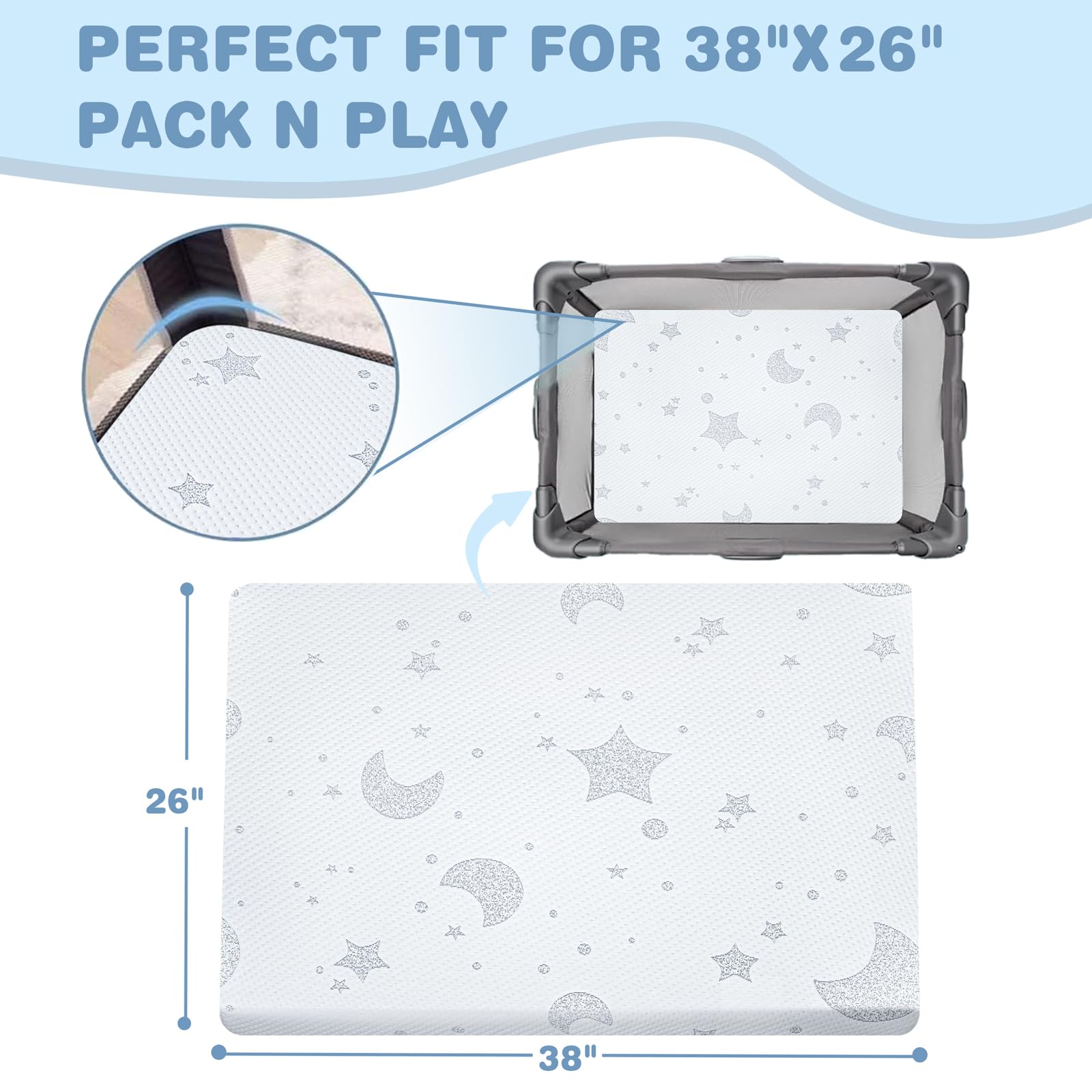 QHUCBAEG memory foam core provides gentle support for rest and play.