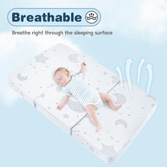 QHUCBAEG memory-foam dual layer provides supportive softness for babies