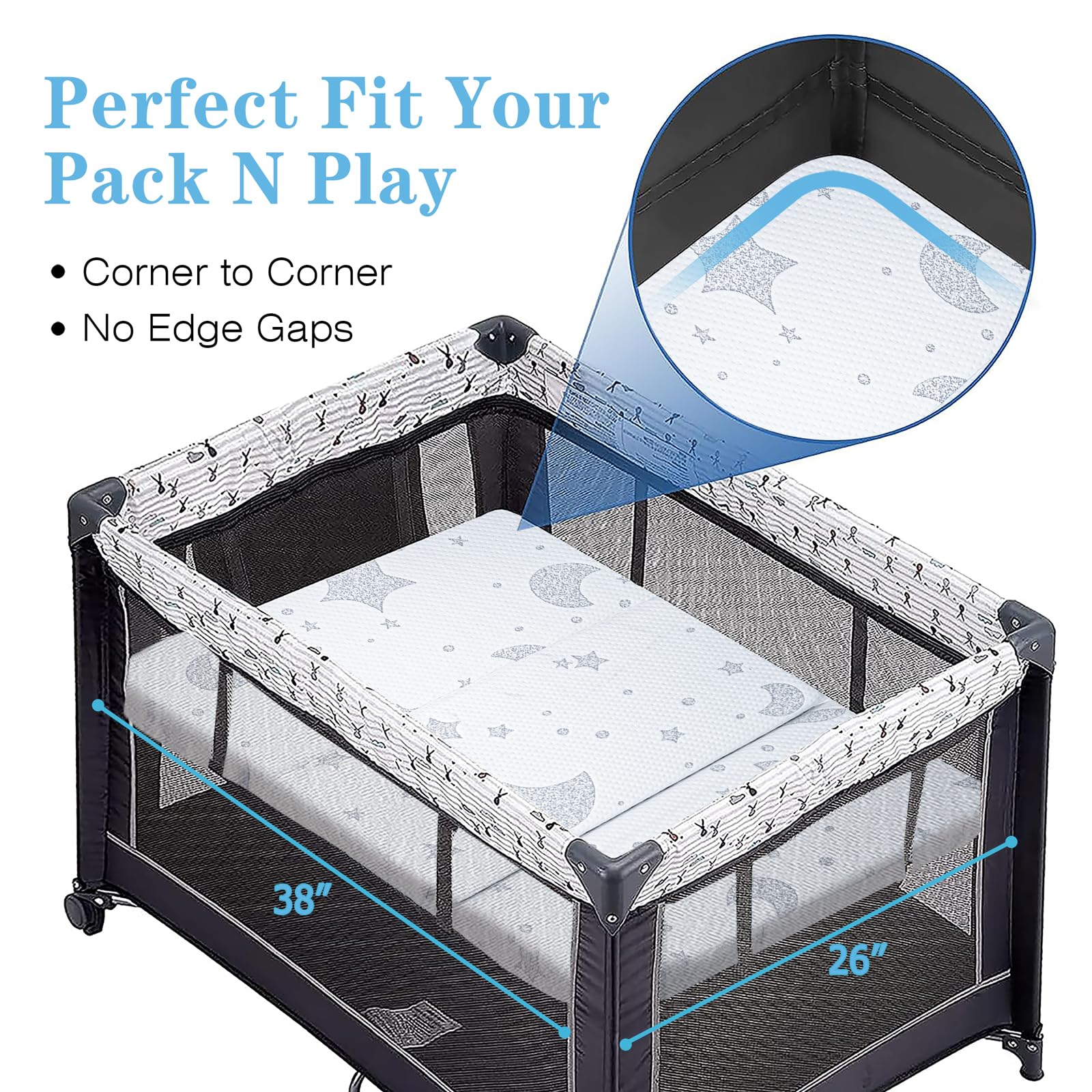 QHUCBAEG Breathable air-layer cover keeps baby cool and skin-friendly.