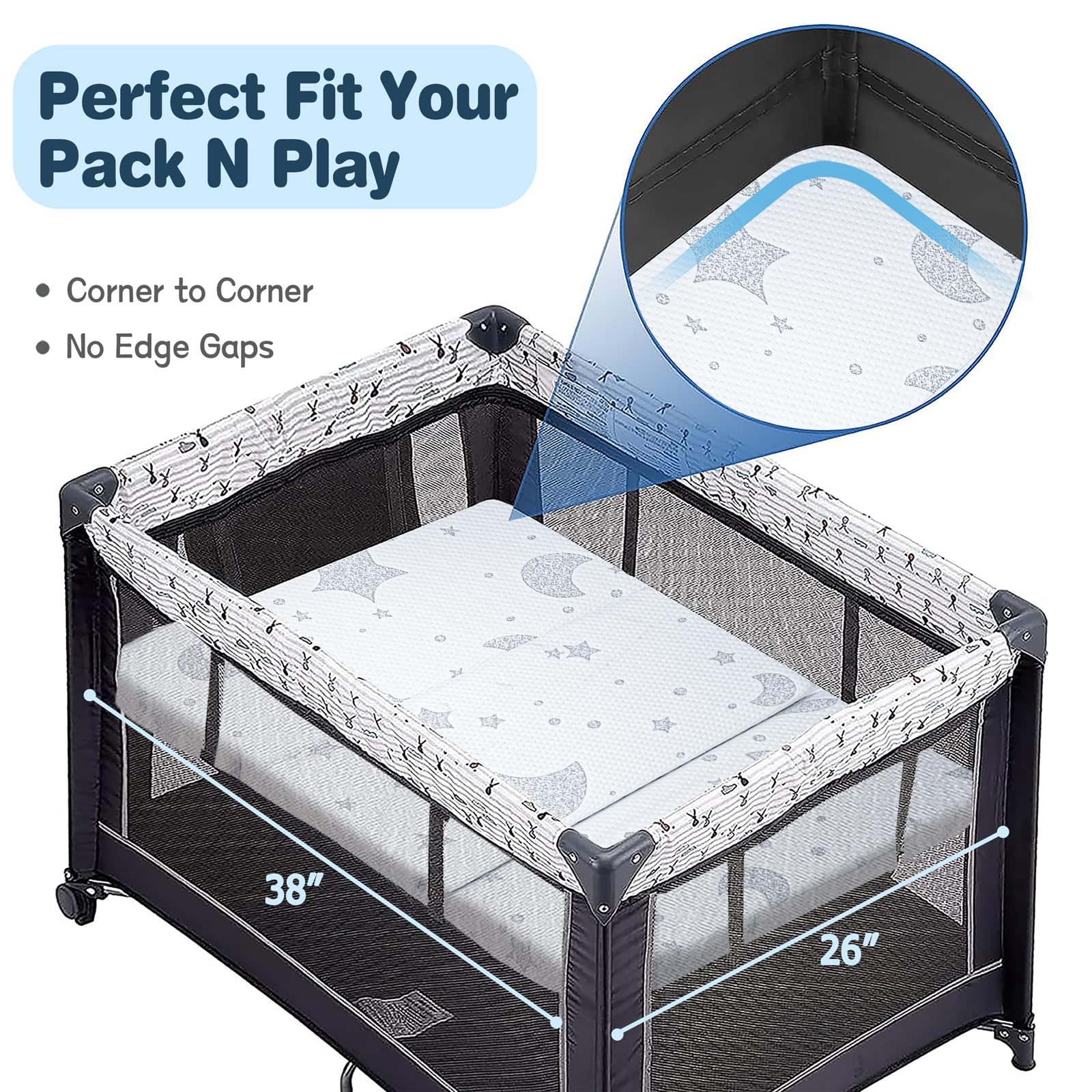QHUCBAEG removable jacquard cover keeps baby dry and easy to clean