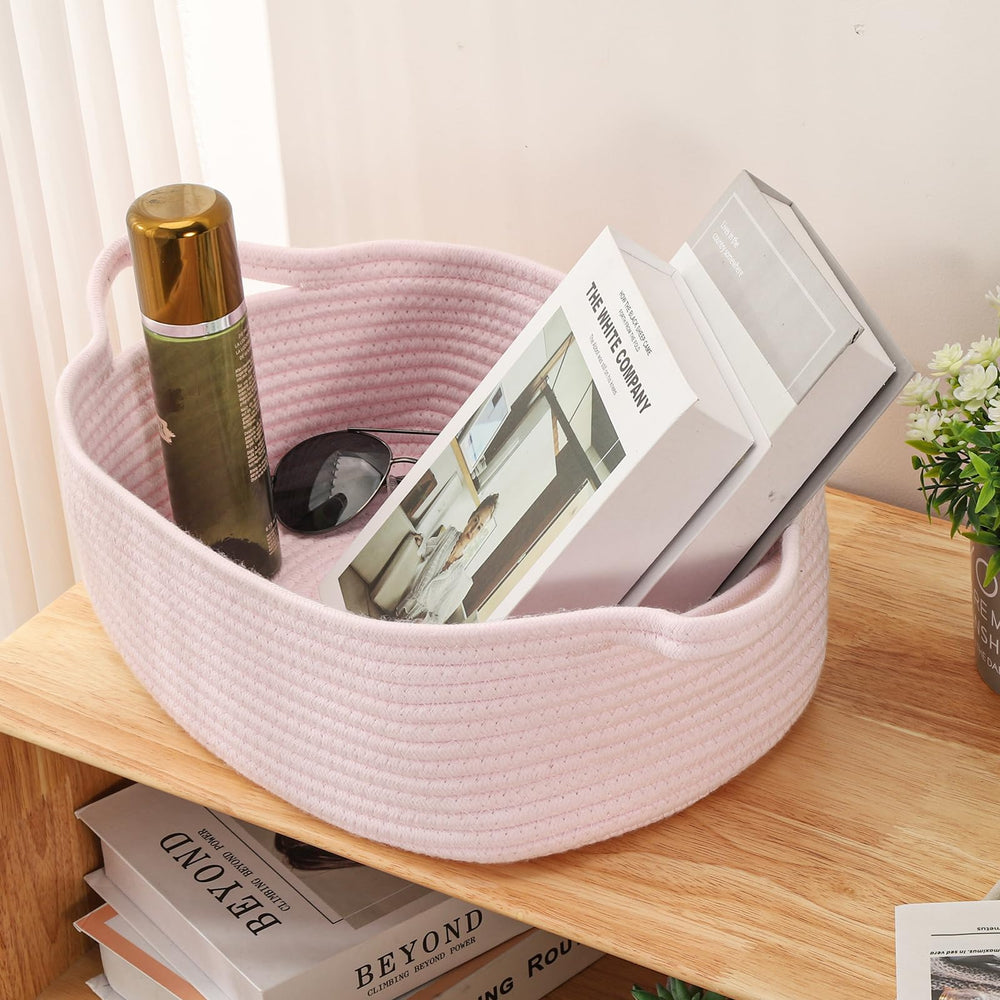 QiANBiRD 13.7 x 10.2 x 5.1 inch basket holds towels or clothes.