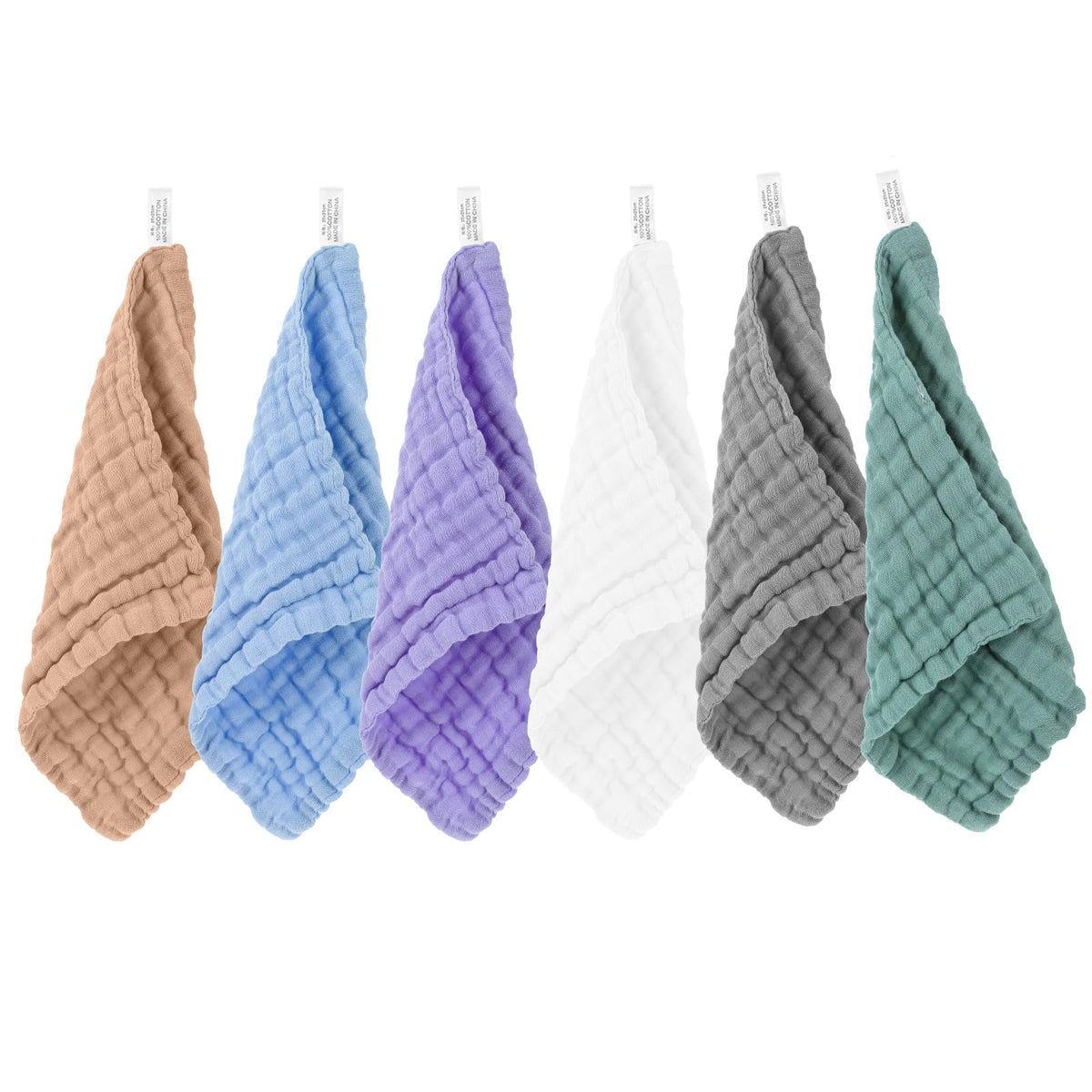 Qianyu muslin washcloth for baby with soft cotton texture for gentle cleansing.