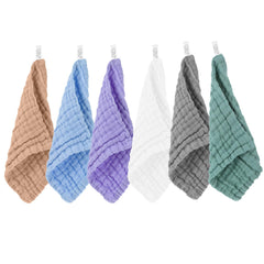 Qianyu muslin washcloth for baby with soft cotton texture for gentle cleansing.