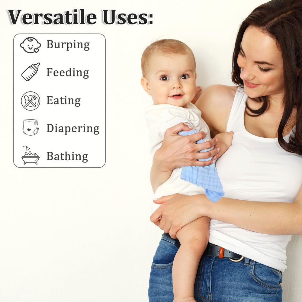 Qianyu soft cotton burp cloth for gentle post-meal cleaning.
