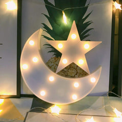 QiaoFei moon light night lamp provides soft nursery glow for bedtime.