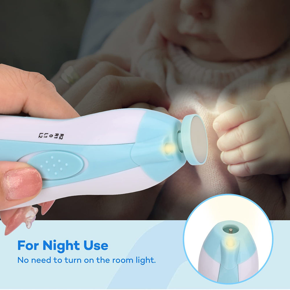 Qidarka trimmer in use on newborn nails for safety