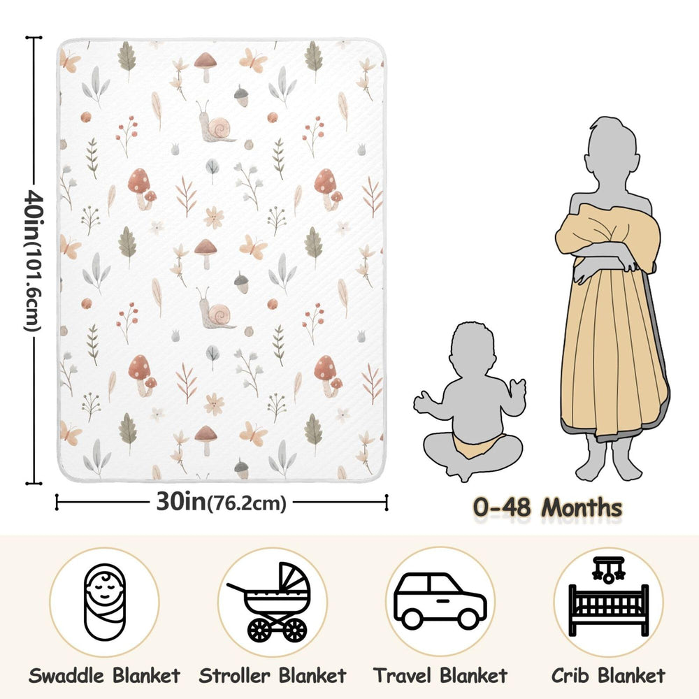 Qilmy blanket used as nursery cover and car seat shield.