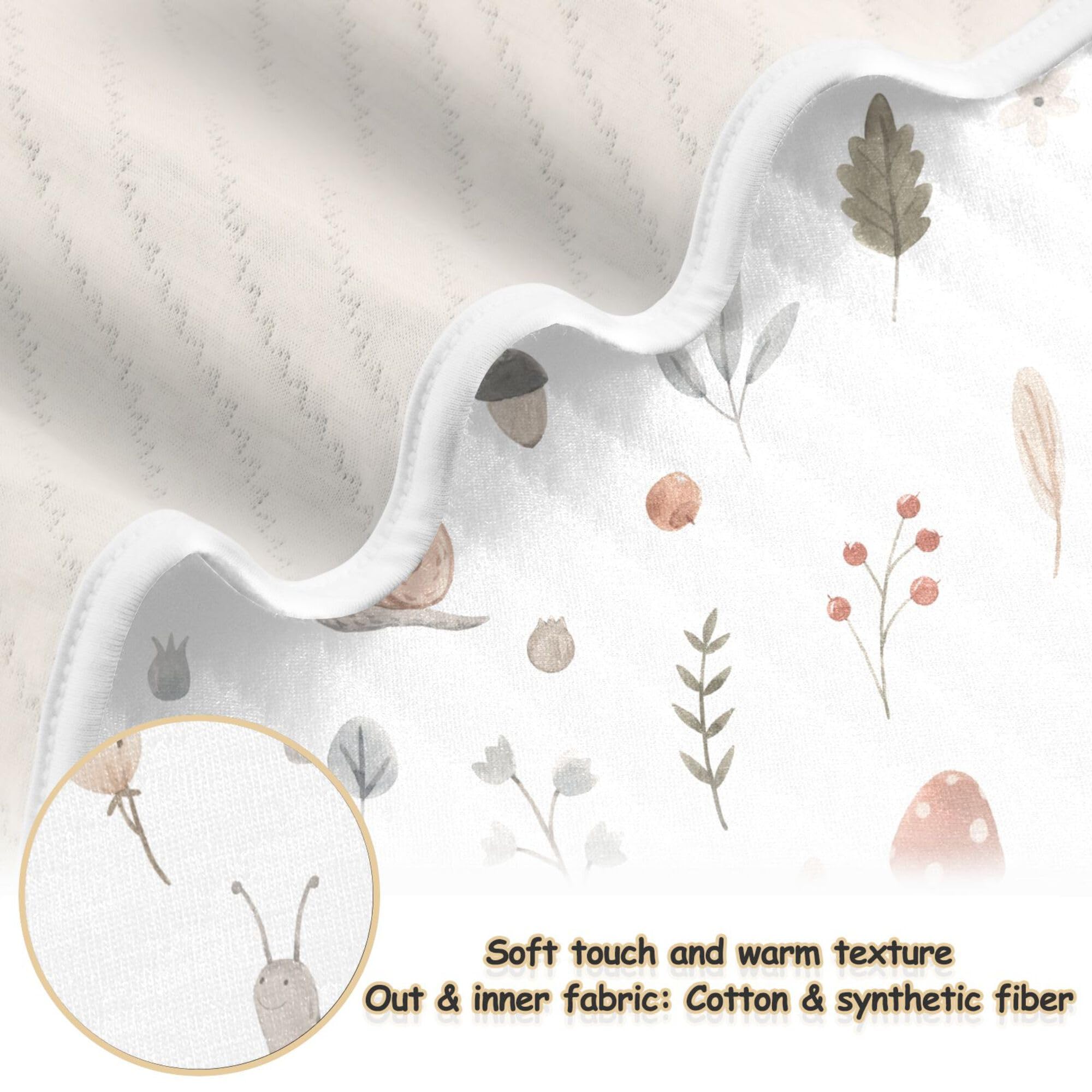 Qilmy Mushroom Snail Blanket swaddle for cozy day and night sleep.