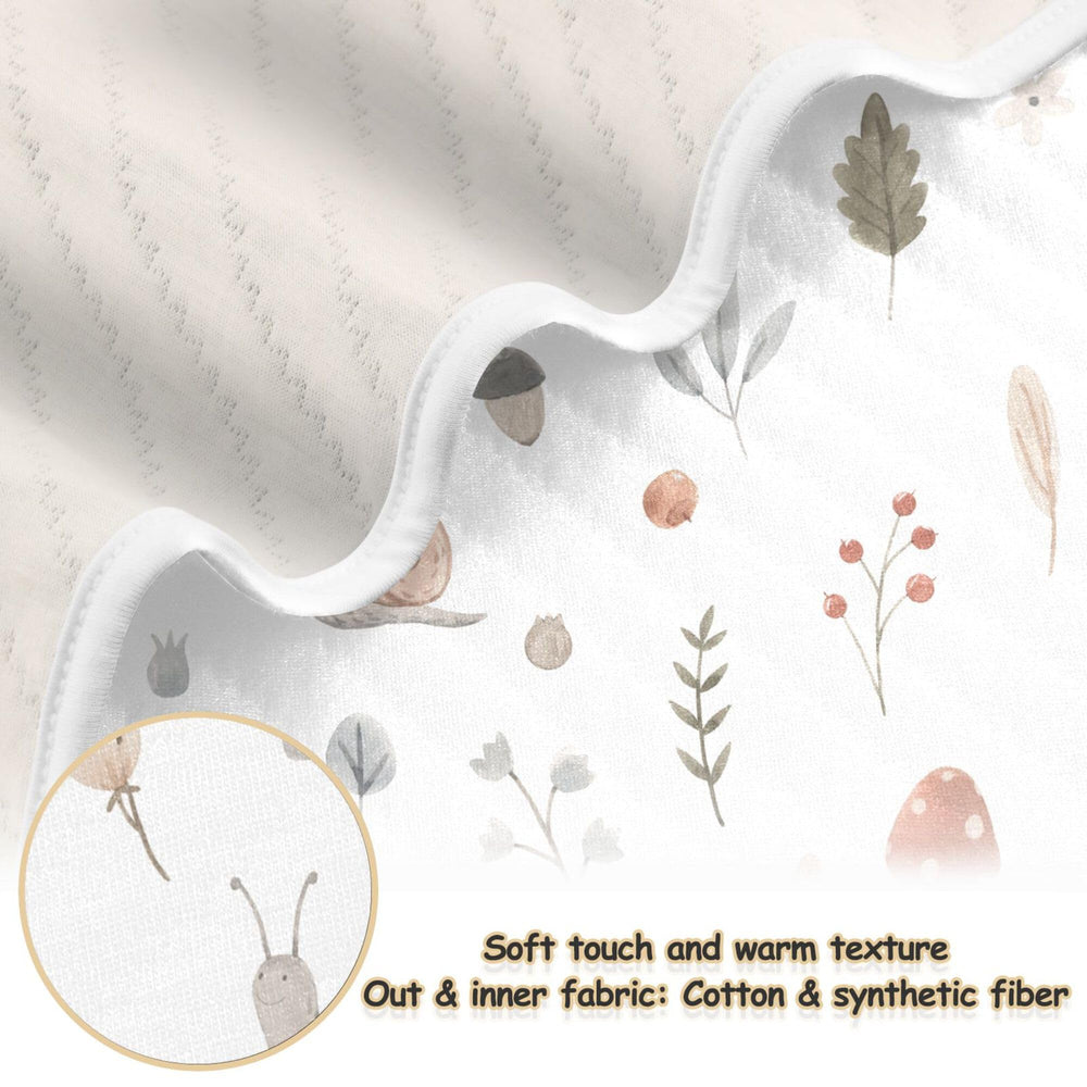 Qilmy Mushroom Snail Blanket swaddle for cozy day and night sleep.