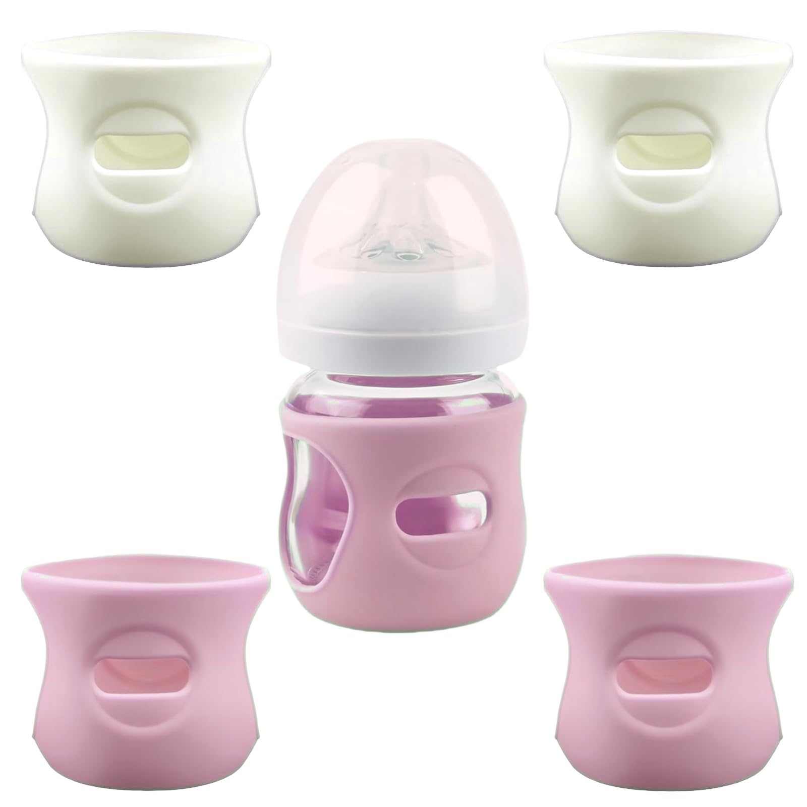 QinSuiKai Avent glass sleeve pink protects glass and improves grip