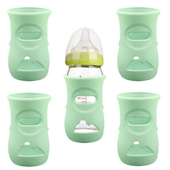 QinSuiKai silicone sleeve on Avent 4oz bottle adds grip and protection.