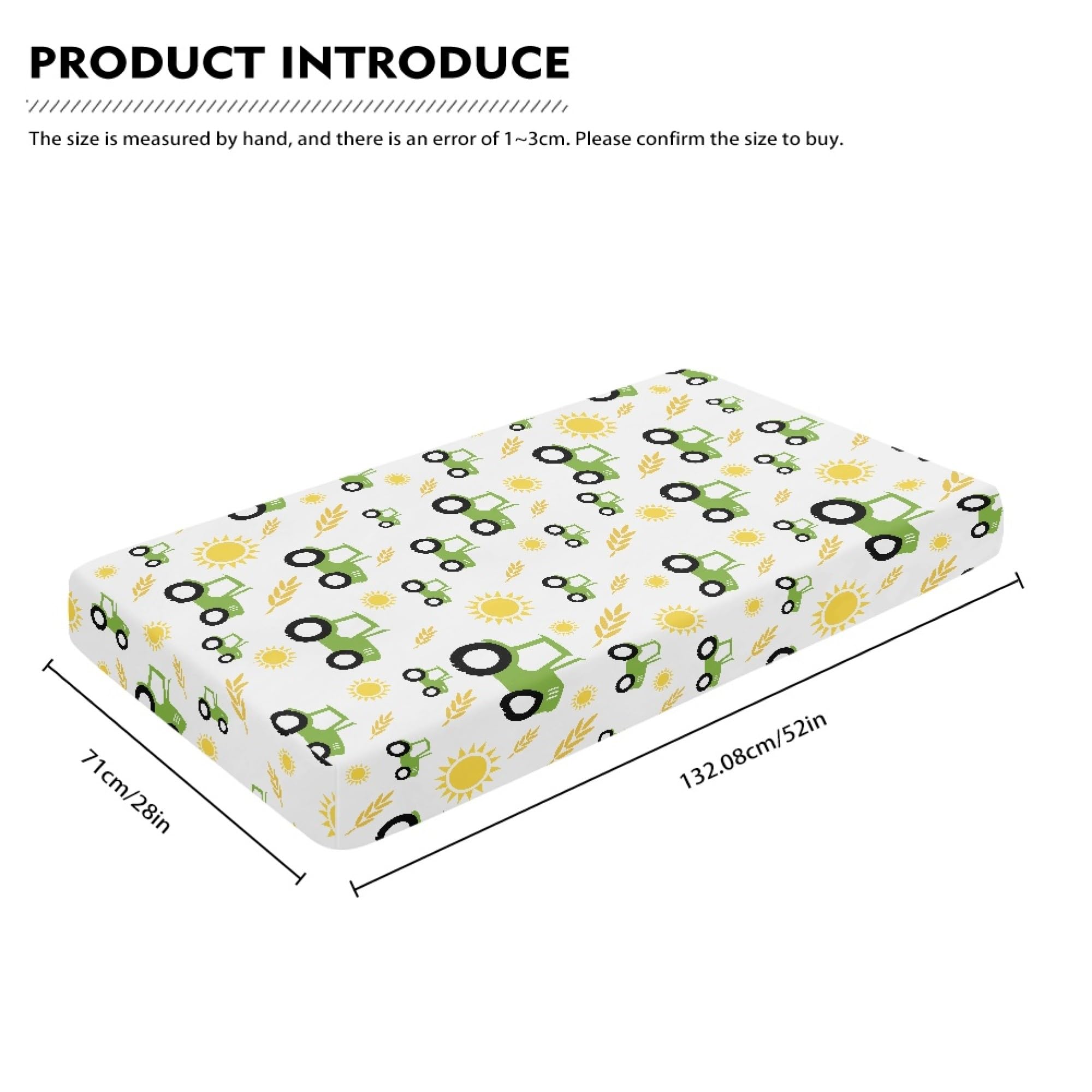 QINBEIDU fully elastic crib sheet stays in place during wriggles.
