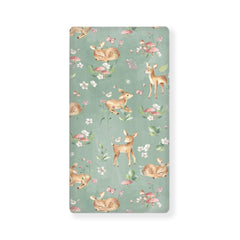 QINBEIDU Woodland Fawn fitted crib sheet with fully elastic edges for secure coverage