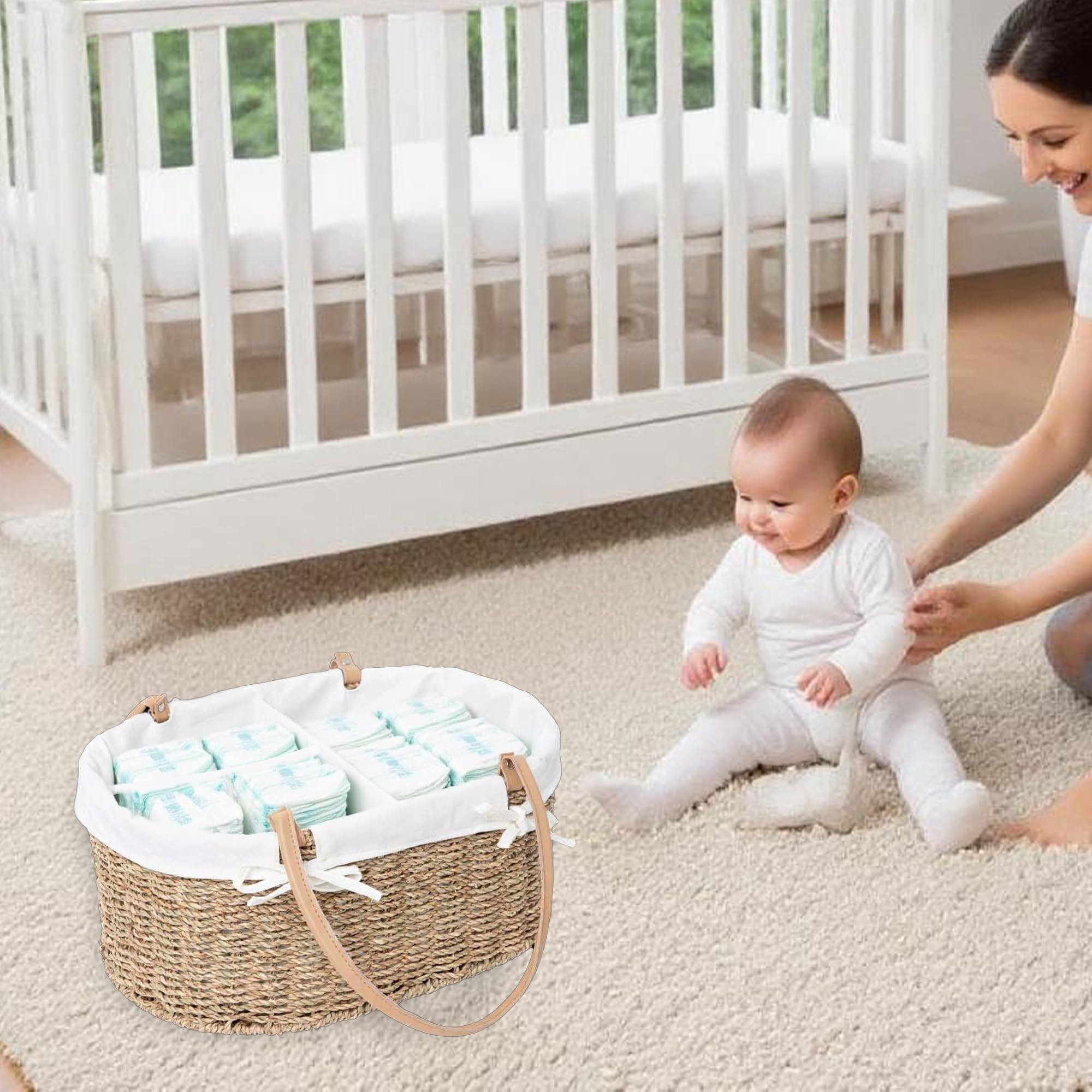 QINGTUHOME seagrass caddy becomes versatile storage when lining is removed