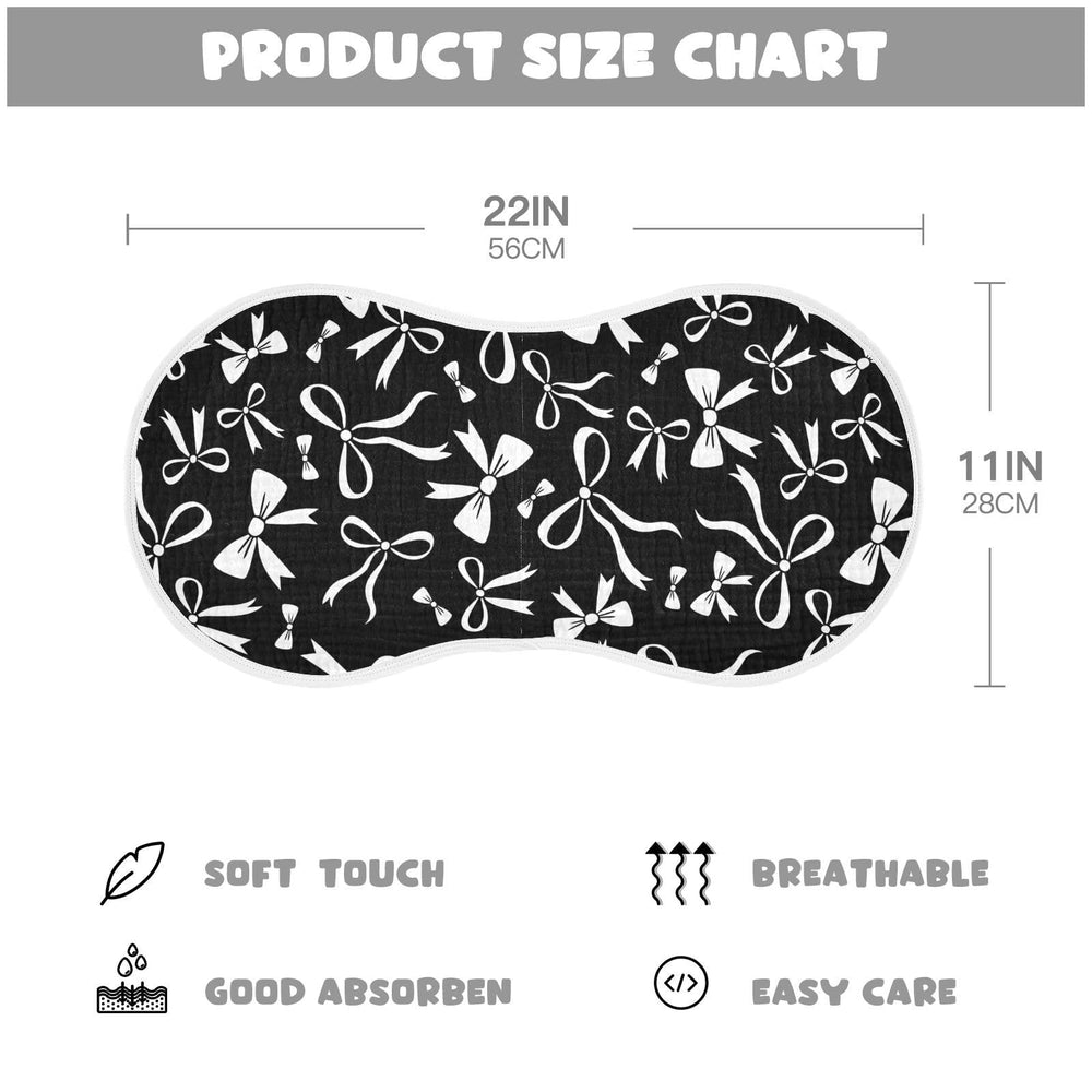 Qinllo baby burp cloth with 4-layer muslin absorbs spills gently.