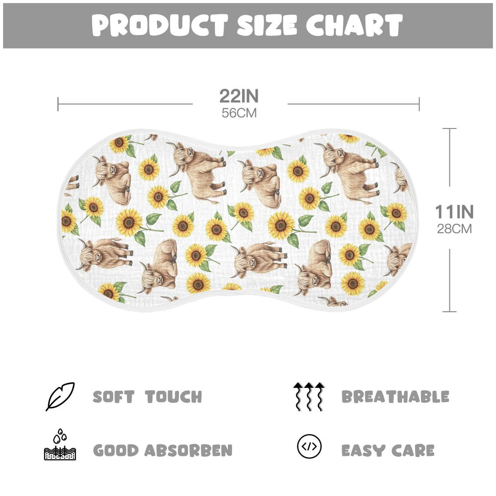 Qinllo burp cloths oversized 22x11in offers wide coverage for mess control.