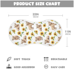 Qinllo burp cloths oversized 22x11in offers wide coverage for mess control.