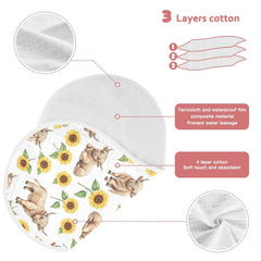 Qinllo burp cloths feature water-resistant backing to block leaks.