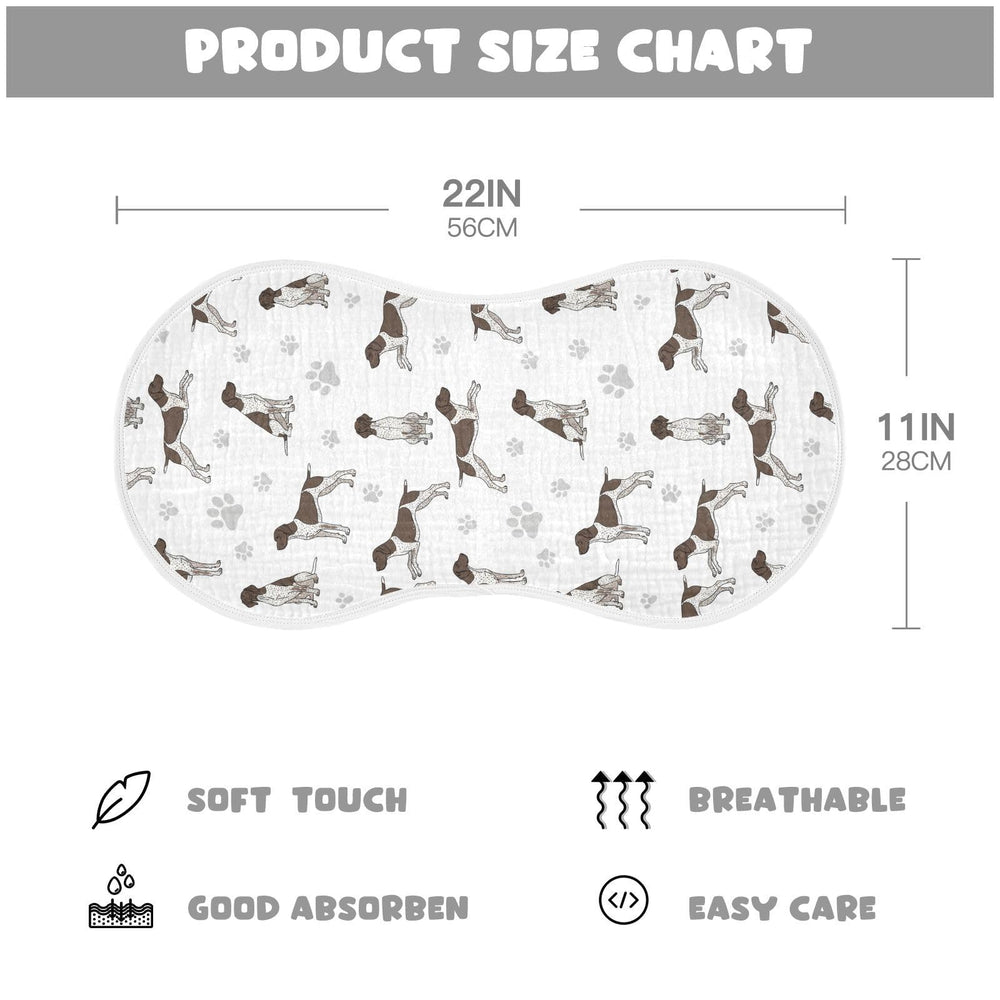 Qinllo burp cloth features a German dogs pattern for daily use