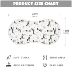 Qinllo burp cloth features a German dogs pattern for daily use