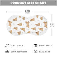 Qinllo muslin burp cloth—soft, absorbent surface gentle on skin.