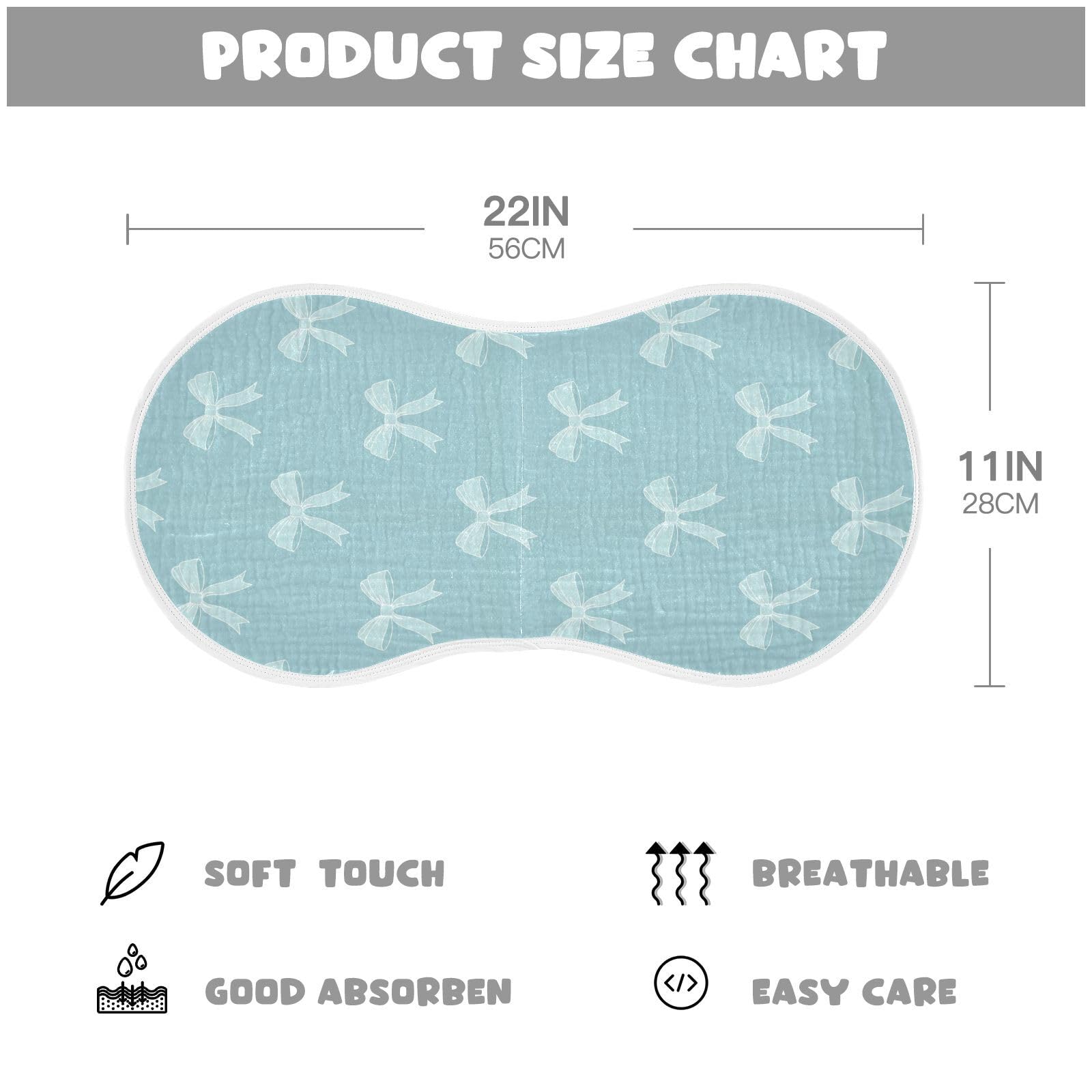 Qinllo burp cloth on baby shoulder showing gentle, absorbent protection during feeds