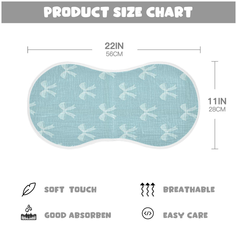 Qinllo burp cloth on baby shoulder showing gentle, absorbent protection during feeds