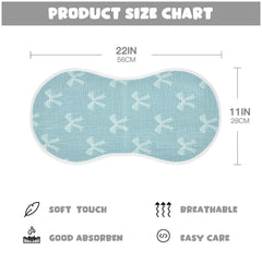 Qinllo burp cloth on baby shoulder showing gentle, absorbent protection during feeds