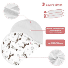Qinllo burp cloth shows water resistant backing to contain spills