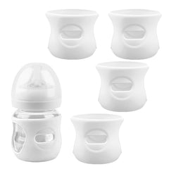QinSuiKai silicone sleeve for Avent Natural 4 oz bottle with viewing window for easy measurement.