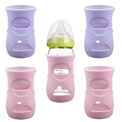 QinSuiKai silicone sleeve for Avent Natural 8 oz bottles offers secure grip and drop protection.