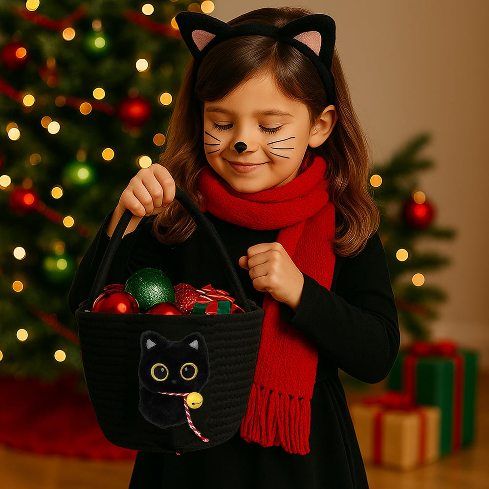 Qinthory holiday decorative basket for gift-giving and display