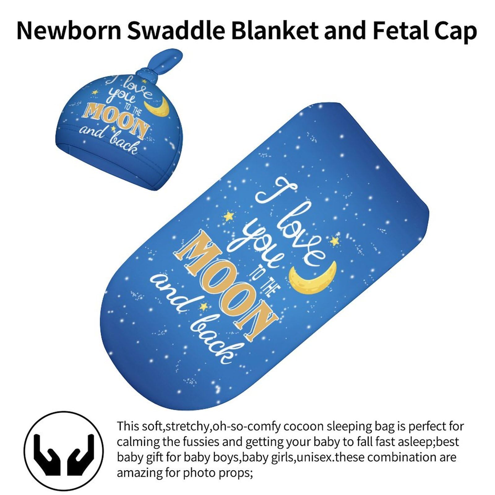 Qiohoey newborn swaddle sack in oval design calms fussiness and supports gentle swaddling