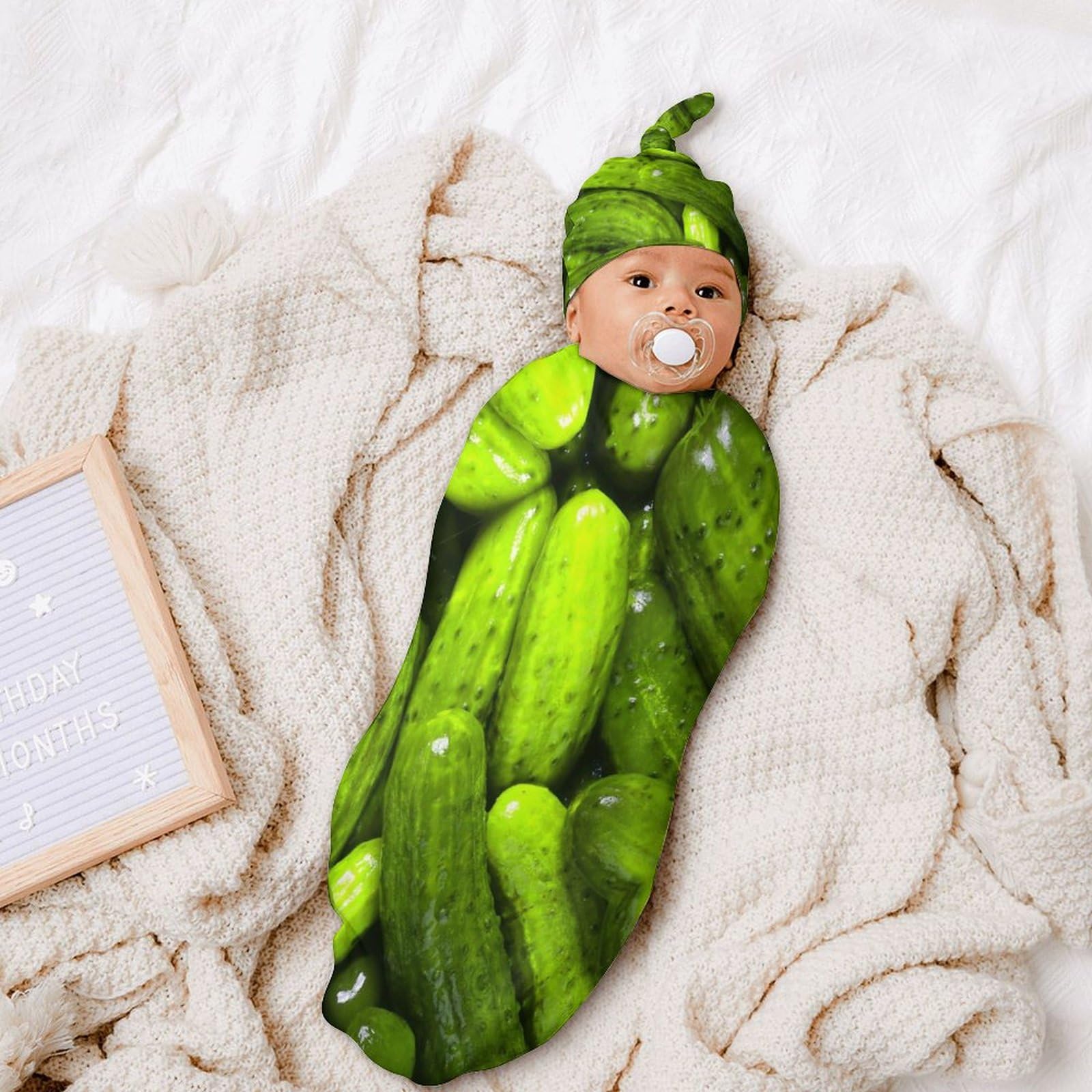 Qiohoey swaddle blanket prop for newborn photography and gifting