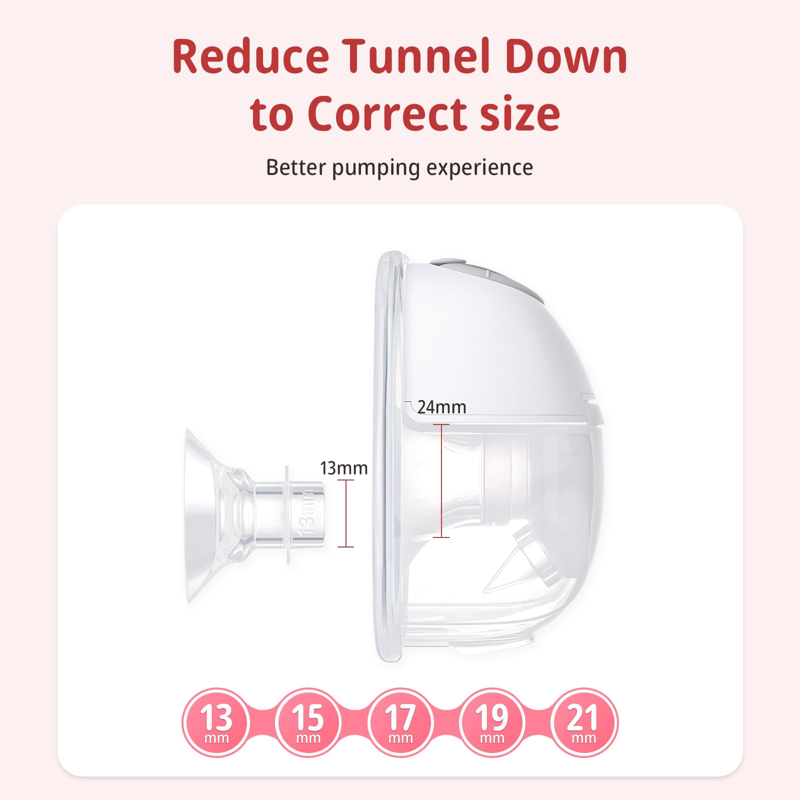 Qioihkp 19mm flange insert balances drainage and comfort while pumping.