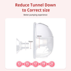 Qioihkp 19mm flange insert balances drainage and comfort while pumping.