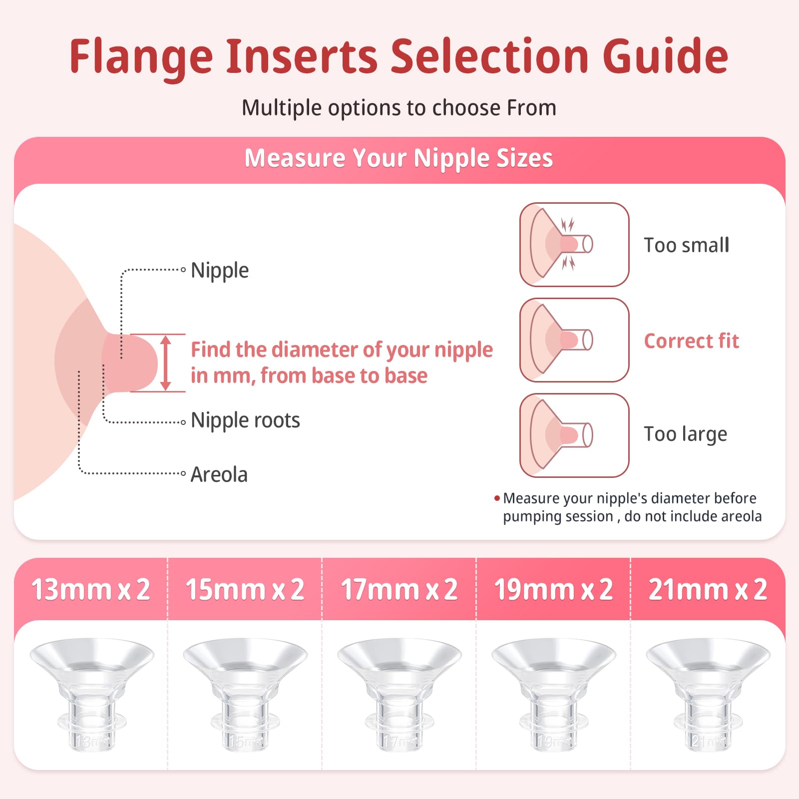 Qioihkp BPA-free silicone flange inserts maintain clean, safe pumping experiences.