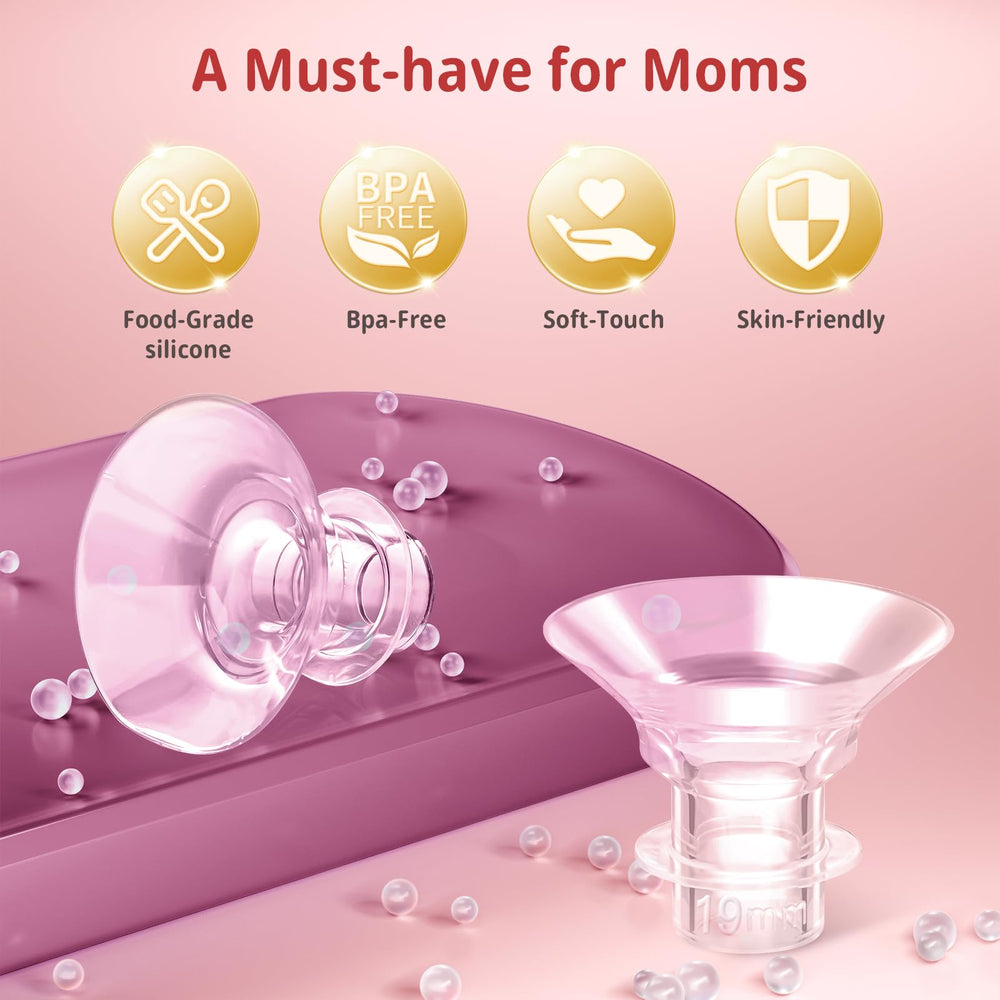 Qioihkp easy-clean flange inserts simplify sanitizing between uses.